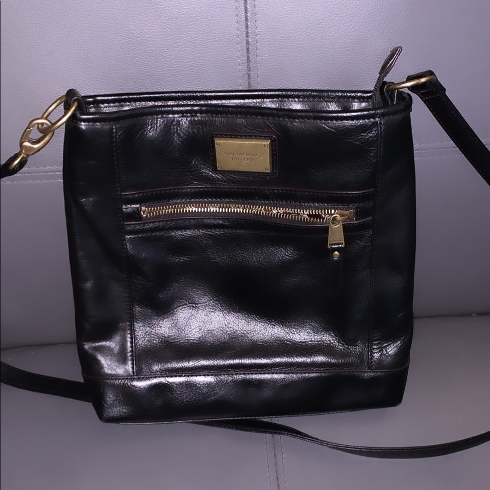 Over the shoulder leather black Purse